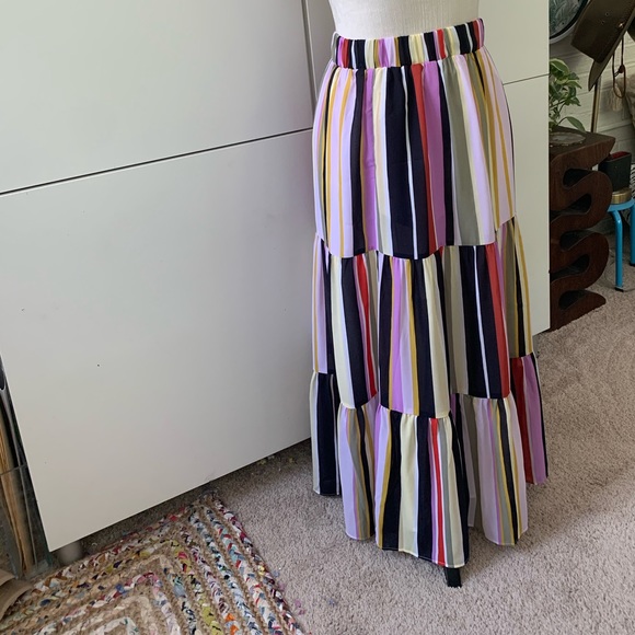 LOFT Skirts Loft Maxi Skirt Striped Poshmark